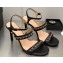 Chanel Heel Chain Lambskin Sandals G39549 Black 2023