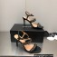 Chanel Heel Chain Lambskin Sandals G39549 Black 2023