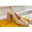 Louis Vuitton Heel 8.5cm Shake Slingback Pumps in Patent calf leather Nude 2023