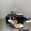 Chanel Heel Chain Lambskin Sandals G39549 White 2023