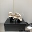 Chanel Heel Chain Lambskin Sandals G39549 White 2023