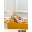 Louis Vuitton Heel 8.5cm Shake Slingback Pumps in Patent calf leather Nude 2023