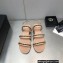 Chanel Chain Lambskin Flat Sandals Beige 2023