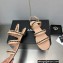 Chanel Chain Lambskin Flat Sandals Beige 2023