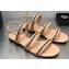 Chanel Chain Lambskin Flat Sandals Beige 2023