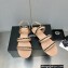 Chanel Chain Lambskin Flat Sandals Beige 2023