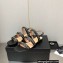 Chanel Chain Lambskin Flat Sandals Black 2023