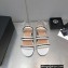 Chanel Chain Lambskin Flat Sandals White 2023