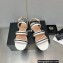 Chanel Chain Lambskin Flat Sandals White 2023