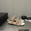 Chanel Chain Lambskin Flat Sandals White 2023