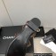 Chanel Chain Lambskin Flat Sandals Burgundy 2023