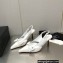 Chanel Heel 7cm Bow Slingback Sandals White 2023