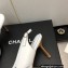 Chanel Heel 7cm Bow Slingback Sandals White 2023