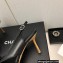 Chanel Heel 7cm Bow Slingback Sandals Black 2023