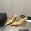 Chanel Heel 7cm Bow Slingback Sandals Beige 2023