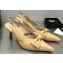 Chanel Heel 7cm Bow Slingback Sandals Beige 2023