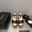 Chanel Heel 8cm Platform Sandal Leather Black 2023