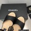 Chanel Heel 8cm Platform Sandal Leather Black 2023