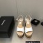 Chanel Heel 8cm Platform Sandal Leather White 2023