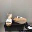 Chanel Heel 8cm Platform Sandal Leather White 2023