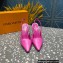 Louis Vuitton Heel 10cm Sparkle Slingback Pumps in leather Pink 2023