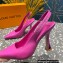 Louis Vuitton Heel 10cm Sparkle Slingback Pumps in leather Pink 2023