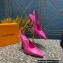 Louis Vuitton Heel 10cm Sparkle Slingback Pumps in leather Pink 2023