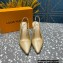 Louis Vuitton Heel 10cm Sparkle Slingback Pumps in leather Beige 2023