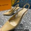 Louis Vuitton Heel 10cm Sparkle Slingback Pumps in leather Beige 2023