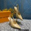 Louis Vuitton Heel 10cm Sparkle Slingback Pumps in leather Beige 2023