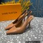Louis Vuitton Heel 10cm Sparkle Slingback Pumps in leather Brown 2023