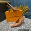 Louis Vuitton Heel 10cm Sparkle Slingback Pumps in leather Brown 2023