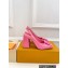Louis Vuitton Heel 8.5cm Shake Slingback Pumps in Patent calf leather Pink 2023