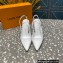 Louis Vuitton Heel 10cm Sparkle Slingback Pumps in leather White 2023