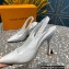 Louis Vuitton Heel 10cm Sparkle Slingback Pumps in leather White 2023