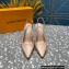 Louis Vuitton Heel 10cm Sparkle Slingback Pumps in leather Nude 2023
