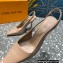 Louis Vuitton Heel 10cm Sparkle Slingback Pumps in leather Nude 2023