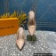 Louis Vuitton Heel 10cm Sparkle Slingback Pumps in leather Nude 2023