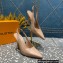 Louis Vuitton Heel 10cm Sparkle Slingback Pumps in leather Nude 2023