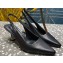 Louis Vuitton Heel 7cm Sparkle Slingback Pumps in leather Black 2023