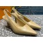 Louis Vuitton Heel 7cm Sparkle Slingback Pumps in leather Beige 2023
