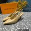 Louis Vuitton Heel 7cm Sparkle Slingback Pumps in leather Beige 2023