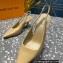 Louis Vuitton Heel 7cm Sparkle Slingback Pumps in leather Beige 2023