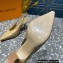 Louis Vuitton Heel 7cm Sparkle Slingback Pumps in leather Beige 2023