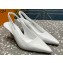 Louis Vuitton Heel 7cm Sparkle Slingback Pumps in leather White 2023