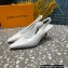 Louis Vuitton Heel 7cm Sparkle Slingback Pumps in leather White 2023