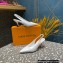 Louis Vuitton Heel 7cm Sparkle Slingback Pumps in leather White 2023