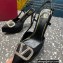 Valentino Heel 10.3cm Platform 2cm VLogo Signature Slingback Pumps Satin Black 2023