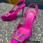 Valentino Heel 10.3cm Platform 2cm VLogo Signature Slingback Pumps Satin Fuchsia 2023