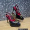 Valentino Heel 10.3cm Platform 2cm VLogo Signature Slingback Pumps Leather Black 2023